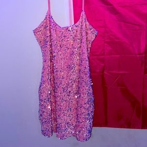 Lucy in the sky pink homecoming dress